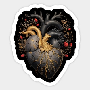 Intricate Anatomical Heart Design Sticker